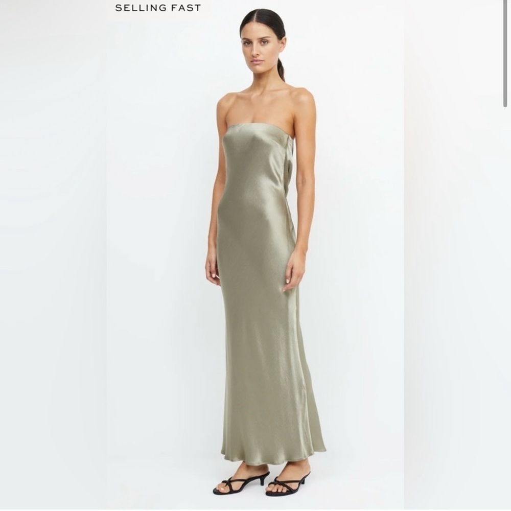 BEC + BRIDGE MOON DANCE strapless dress sage - Picture 2 of 7